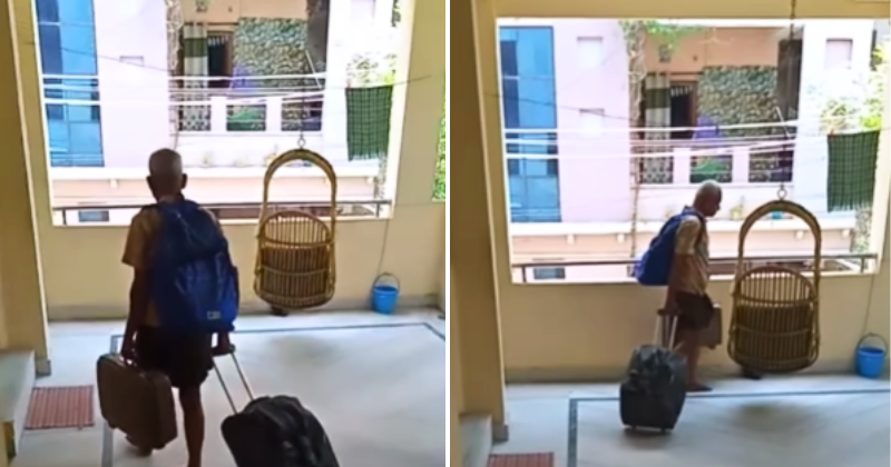 76-Year-Old Man Takes A Test Walk With All His Luggage Before The Train Journey, The Internet Loves Him