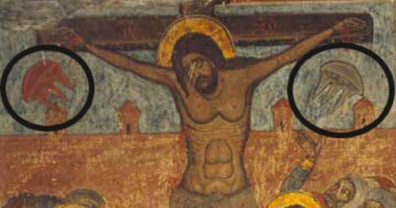 They're Everywhere: 1000-Year-Old Jesus Painting Apparently Has UFOs, Theorists Go Wild